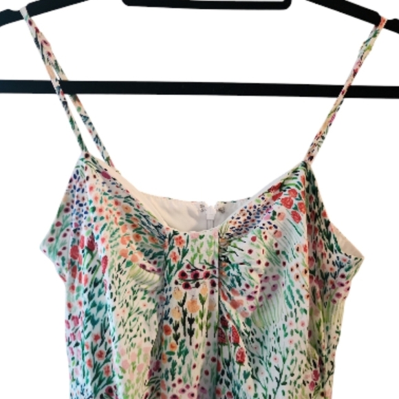 Anthropologie Hutch Floral Ditsy Mini Dress XS Green Flowy Spring Cottagecore - Picture 6 of 10